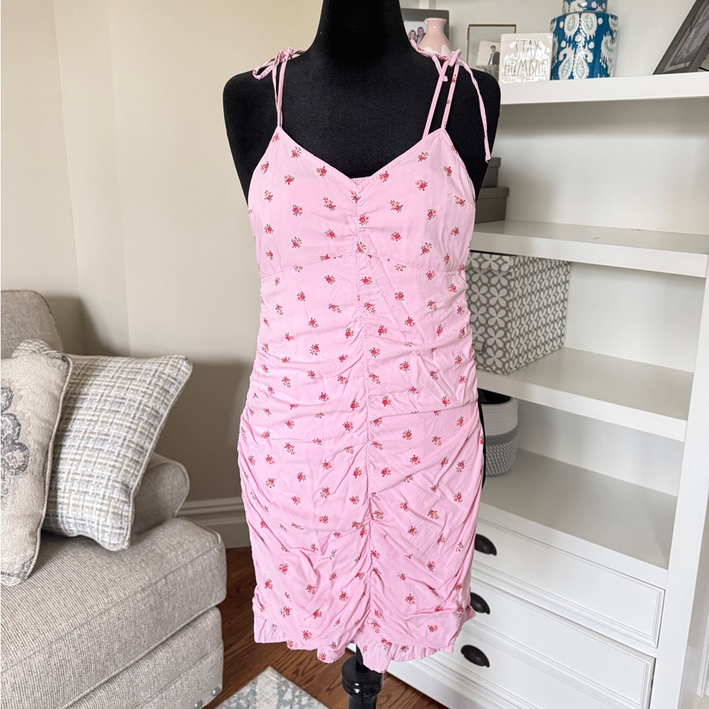 Pink Floral Women's Dress